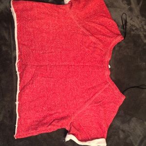 Red cotton crop top